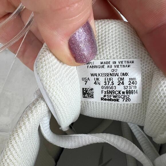 Reebok Walk Ultra DMX Women's 7 White Lace Up Low Top Running Athletic Shoes - Picture 10 of 10